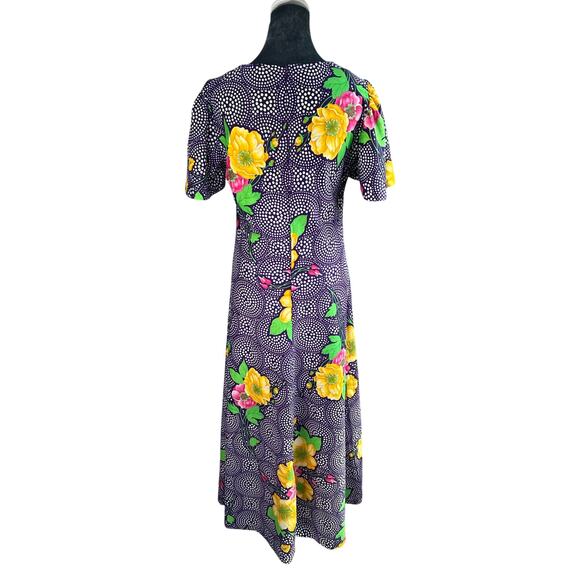 Vtg 70s Handmade- Maxi Dress- Size Large, see measurements- Purple Hawaiian - Picture 3 of 5